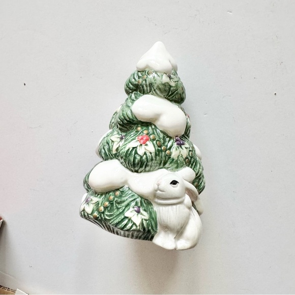 Fitz & Floyd Florentine Holiday 2003 Salt Pepper Shakers (Santa & Rabbit) in box - Picture 4 of 12